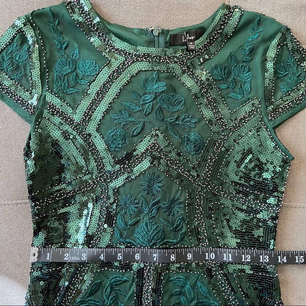 Lulu's Emerald Sequin Mini Dress - Picture 5 of 15